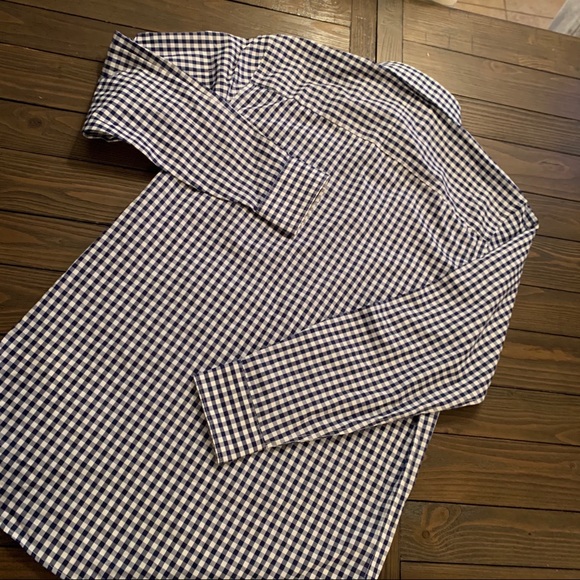 Men’s H26 Navy HAGGAR Button Down Shirt! - Picture 5 of 6